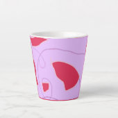 オランダのような赤いチューリップラテマグカップ カフェラテマグ (正面)