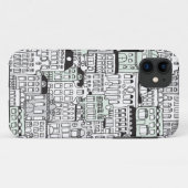 オランダのアムステルダムのイラストレーションの家パターン Case-Mate iPhoneケース (裏面(横))