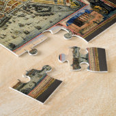 オランダのアムステルダムの古地図 ジグソーパズル (側面)