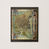 オランダのアムステルダムの古地図 ジグソーパズル (縦)