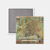 オランダのアムステルダムの古地図 マグネット (正面/裏面)