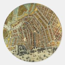 オランダのアムステルダムの古地図