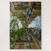 オランダのアムステルダム運河での反射 ジグソーパズル (縦)