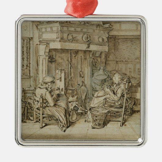 オランダのインテリア1617年 メタルオーナメント (正面)
