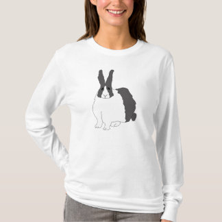 オランダのウサギの女性のフード付きスウェットシャツ Tシャツ
