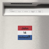 オランダのカスタマイズ フラッグ フットボール スピリット マグネット (インサイチュ (食洗機))