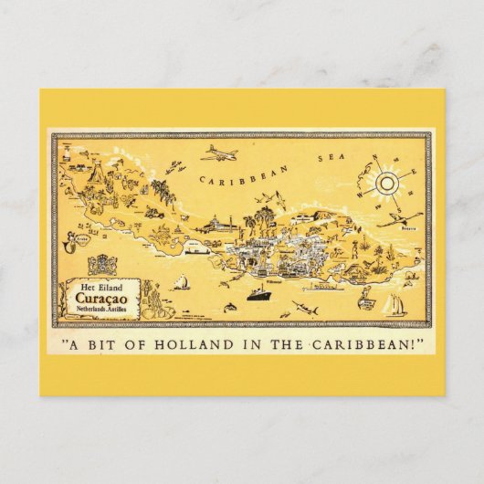 オランダのキュラソー島のポストカード ポストカード (正面)