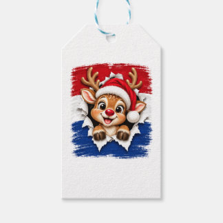 オランダのクリスマストナカイ ギフトタグ
