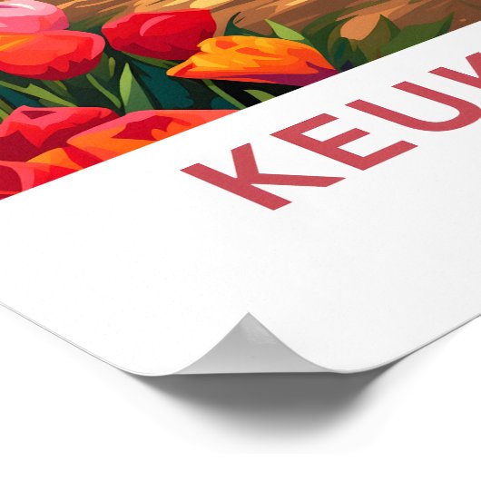 オランダのクーケンホフ 旅行 ポスター (角)