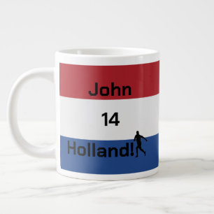 オランダのサッカー応援にぴったりな特大マグカップ ジャンボコーヒーマグカップ