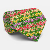 オランダのチューリップの庭のタイ ネクタイ (ロール)