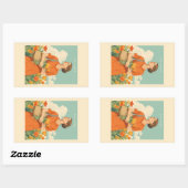 オランダのチューリップドリームズ 長方形シール (シート)