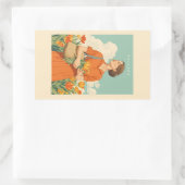 オランダのチューリップドリームズ 長方形シール (バッグ)