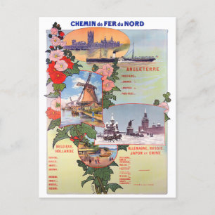オランダのトレインラインヴィンテージ旅行はがき ポストカード