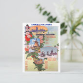 オランダのトレインラインヴィンテージ旅行はがき ポストカード (スタンド正面)