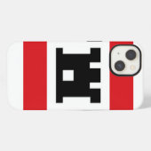 オランダのドレンテ州の旗 iPhoneケース (裏面横)