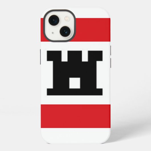 オランダのドレンテ州の旗 iPhoneケース (裏面)