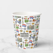 オランダのドードルパターン 紙コップ (裏面)