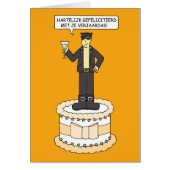 オランダのハッピーバースデー、革の漫画の人 (正面)