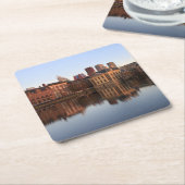 オランダのハーグのスカイライン スクエアペーパーコースター (アングル)