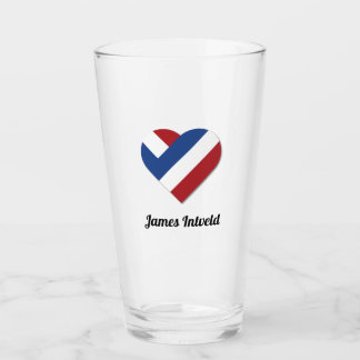 オランダのハート旗を持つJames Intveld タンブラーグラス