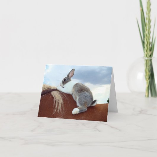 オランダのバニーウサギの乗馬馬のnotecard カード (正面)