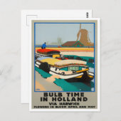 オランダのバルブ時間ヴィンテージ旅行はがき ポストカード (正面/裏面)