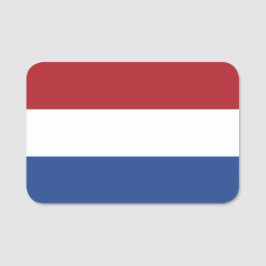 オランダのフラグ付きの愛国的な名前タグ 名札