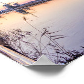 オランダのポスターの日の出の間の風車 ポスター (角)