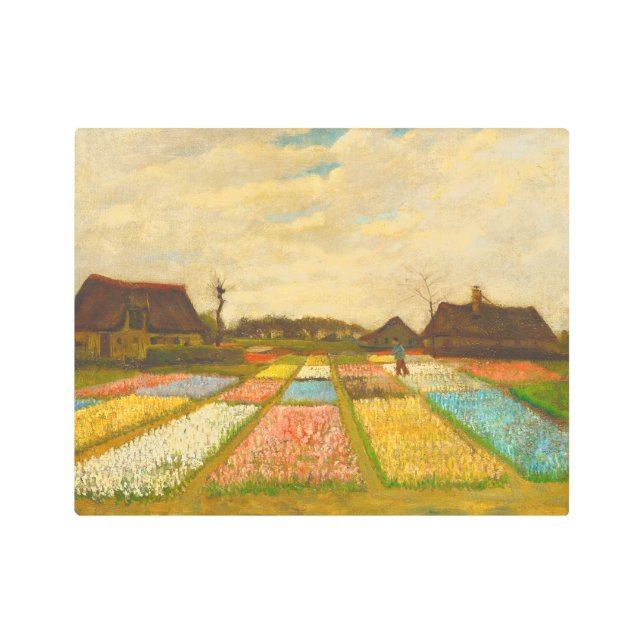 オランダのヴィンセント・ヴァン・ゴッホ・フラワーベッド メタルプリント (正面)