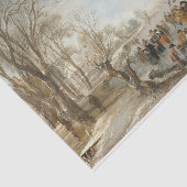 オランダのヴィンテージクリスマスティッシュペーパー冬 薄葉紙 (詳細)