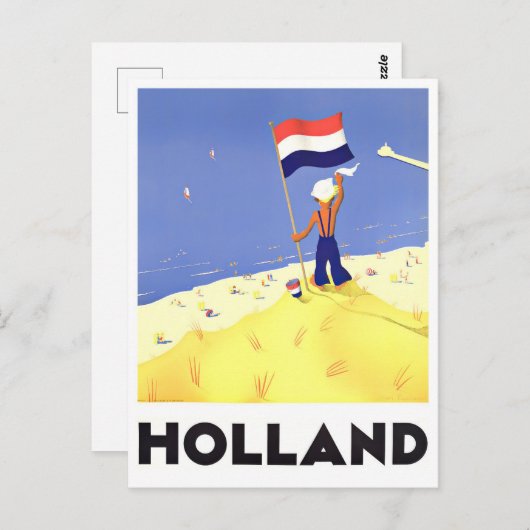 オランダのヴィンテージ旅行はがき ポストカード (正面/裏面)