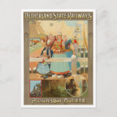 オランダのヴィンテージ旅行はがき ポストカード (正面)