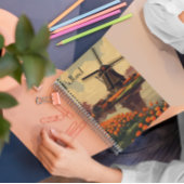 オランダのヴィンテージ旅行ポスター、カスタマイズ可能 ノートブック