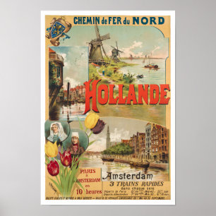 オランダのヴィンテージ旅行ポスター ポスター