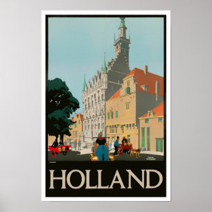 オランダのヴィンテージ旅行ポスター ポスター