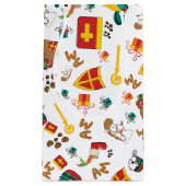 オランダの休日、Sinterklaasのお祝いのデザイン スモールペーパーバッグ (正面)