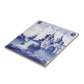 オランダの伝統的で青いタイル タイル (側面)