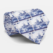 オランダの伝統的で青いタイル ネクタイ (ロール)