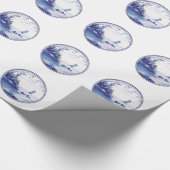 オランダの伝統的で青いタイル ラッピングペーパー (角)