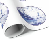 オランダの伝統的で青いタイル ラッピングペーパー (ロールコーナー)