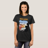オランダの列車の窓 レトロな旅のTシャツ Tシャツ (正面フル)