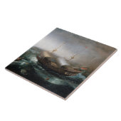 オランダの商人伴われる容器およびSmalschip タイル (側面)