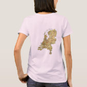 オランダの国旗と地図とテキストのTシャツ Tシャツ (裏面)
