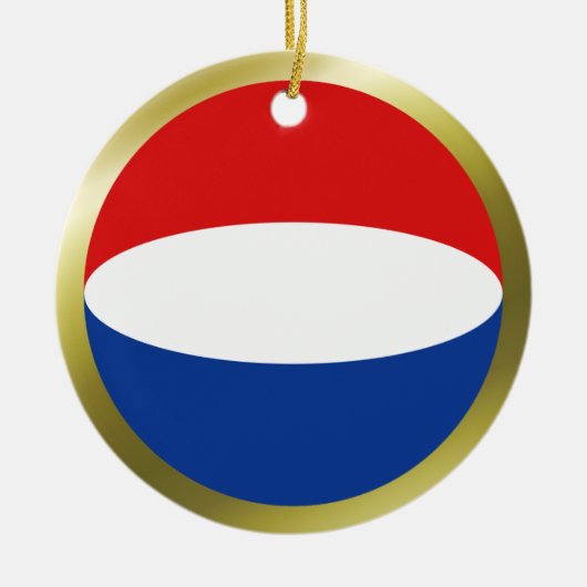 オランダの国旗のオーナメント セラミックオーナメント (正面)