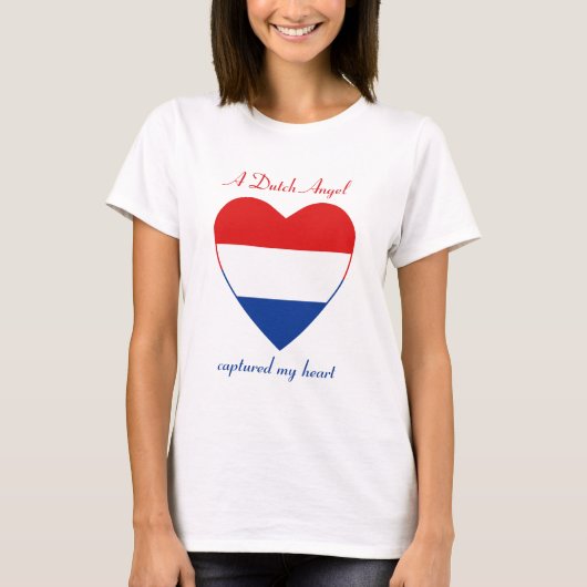 オランダの国旗スウィートハートTシャツ Tシャツ (正面)