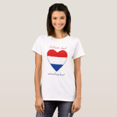 オランダの国旗スウィートハートTシャツ Tシャツ (正面フル)