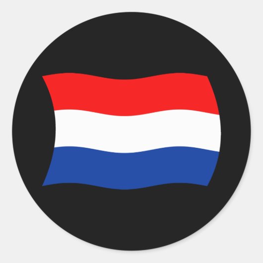 オランダの国旗ステッカー ラウンドシール (正面)