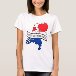 オランダの国旗地図 オランダの誇り ワールドカップ Tシャツ