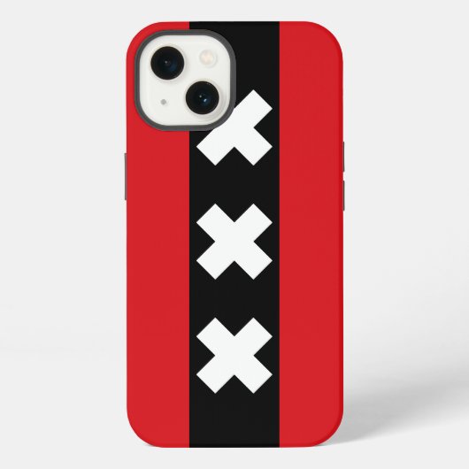 オランダの国旗 アムステルダム iPhoneケース (裏面)